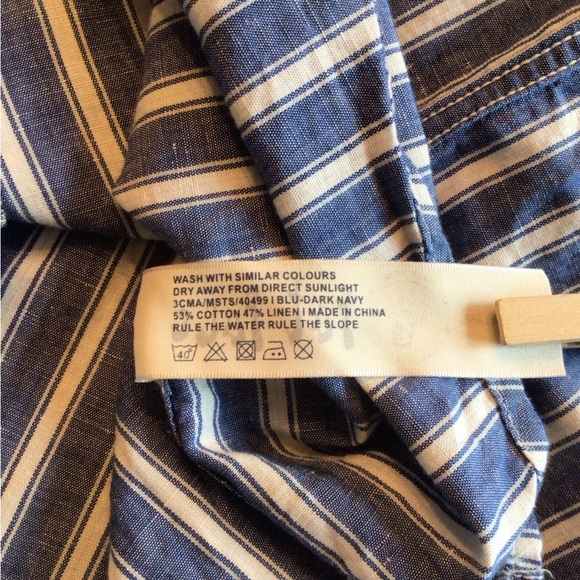 Fat Face men’s XL cotton/ Linen striped button down shirt . - Picture 7 of 8